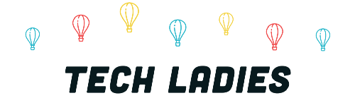 Tech Ladies logo with balloons